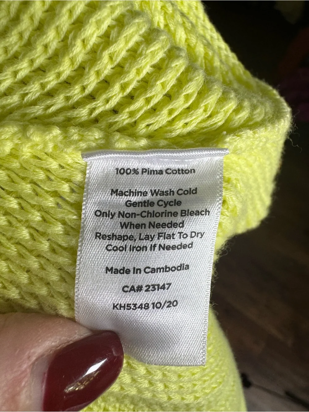 NWOT Talbots Yellow 100% Pima Cotton Knit Relaxed Crew Neck Sweater US L